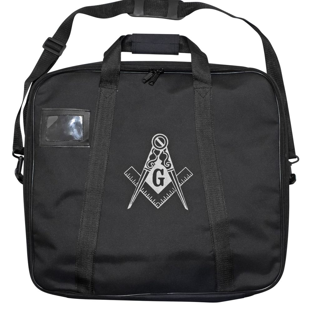 Masonic Apron Carrying Case Master Mason Mm/Wm Size, Silver Square And :]